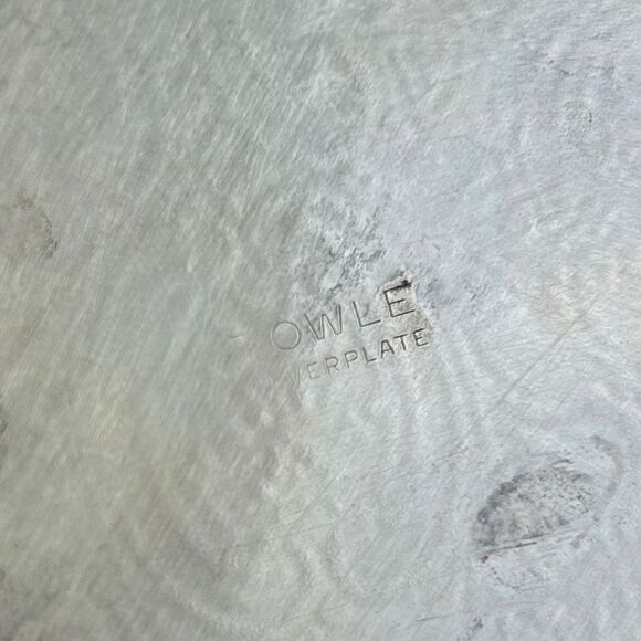 Vintage Towle Silver Plate Ornate Footed Round Tray Platter - Picture 8 of 8